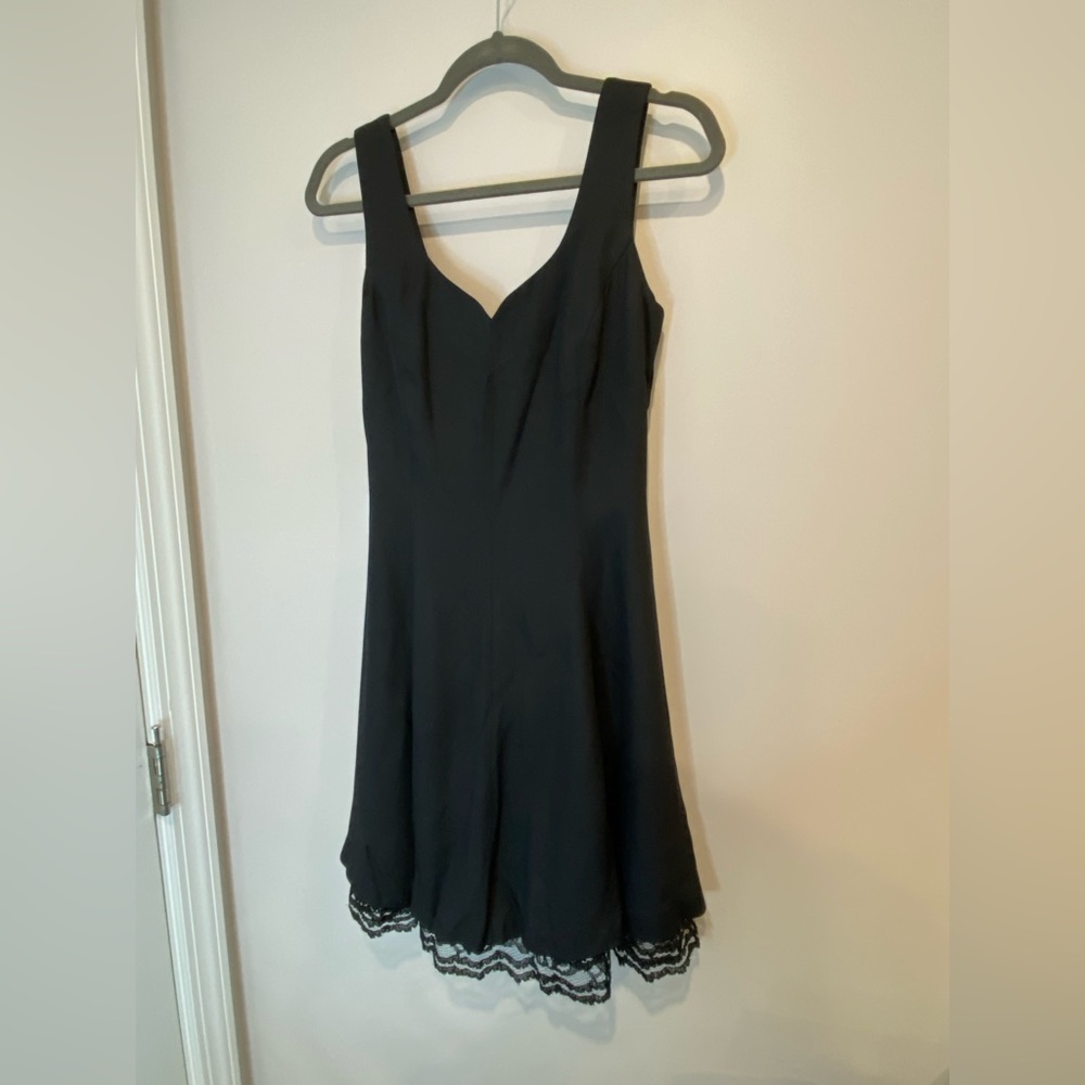 VTG Donna Ricco Black Dress with Sweetheart Neckline - Picture 3 of 8